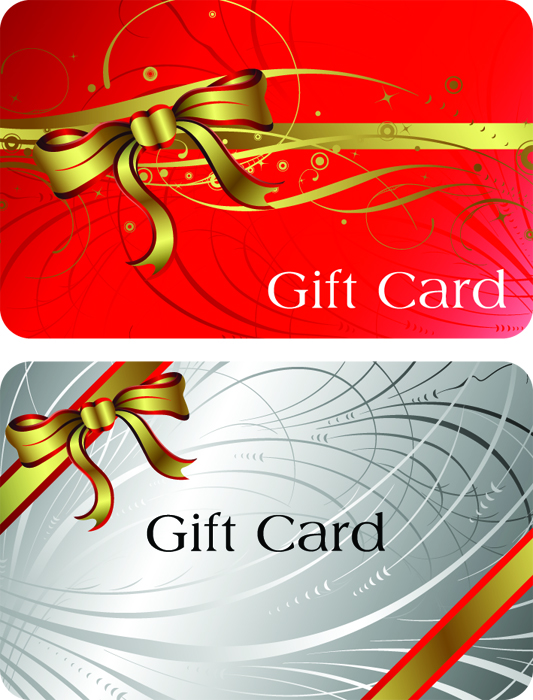 free vector 2 beautiful and practical gift card vector